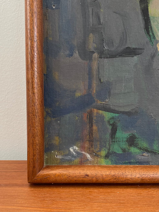 Vintage Original Framed and Signed Abstract Mid Century Artwork.