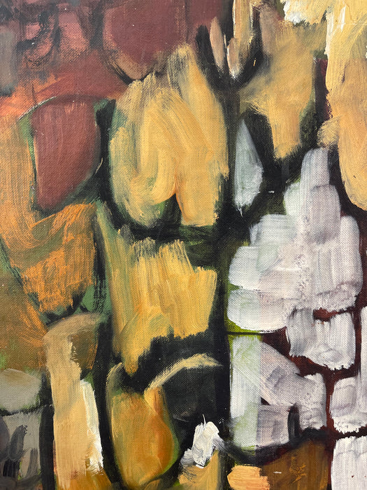 Vintage Original Framed and Signed Abstract Mid Century Artwork.