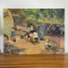 Vintage Original Signed Painting on Canvas of Village Street Scene.