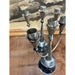Vintage Pair of Silver Toned Primitive Style Candelabras