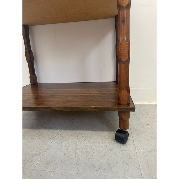 Vintage Petite Three Tier Wooden Bar cart
