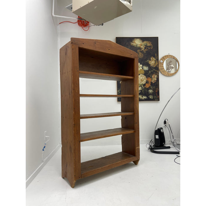 Vintage Primitive Style Wood Bookcase Shelves