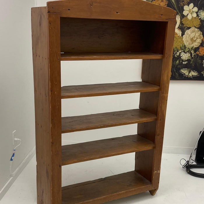 Vintage Primitive Style Wood Bookcase Shelves