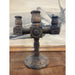Vintage Primitive Wood Carved Candelabra Circa 1970s