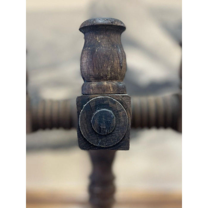 Vintage Primitive Wood Carved Candelabra Circa 1970s