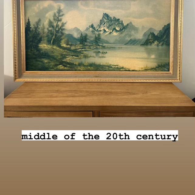 Vintage Print Wilmer Mountain Mist Landscape.