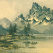 Vintage Print Wilmer Mountain Mist Landscape.