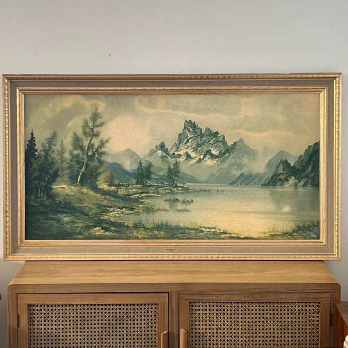 Vintage Print Wilmer Mountain Mist Landscape.