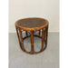 Vintage Rattan Caning Circular Side Table