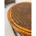 Vintage Rattan Caning Circular Side Table