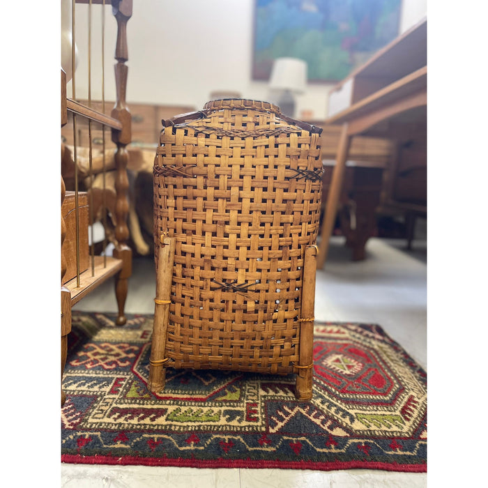 Vintage Rattan Woven Basket
