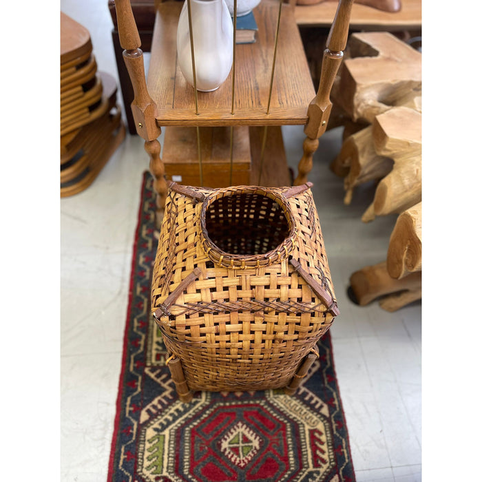 Vintage Rattan Woven Basket
