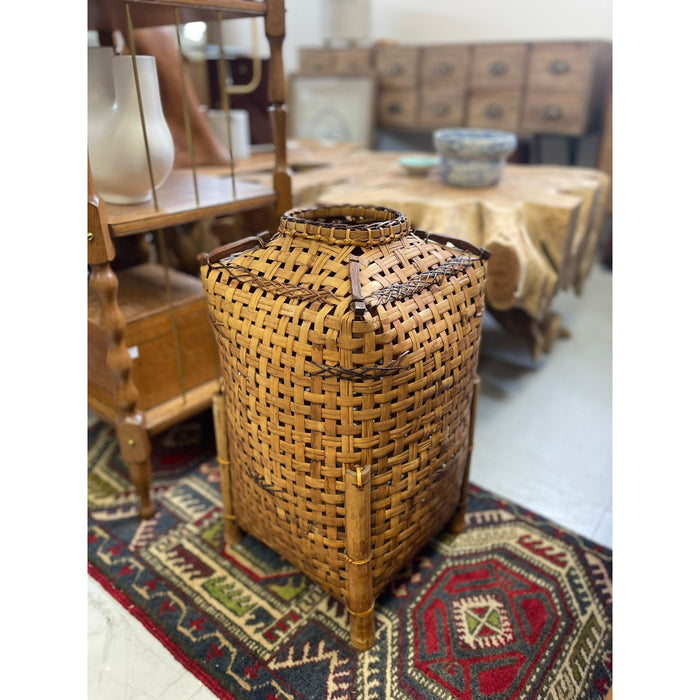 Vintage Rattan Woven Basket