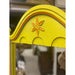 Vintage Retro Style Yellow Floor Mirror Carved Wood