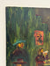 Vintage Rustic Western Tavern Abstract Scene - Original Painting on Canvas, Art is Possibly Oil Impressionist Bar Artwork