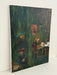 Vintage Rustic Western Tavern Abstract Scene - Original Painting on Canvas, Art is Possibly Oil Impressionist Bar Artwork