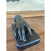 Vintage Sculpted Bronze Hand Figurine Atop Bronze Base