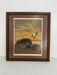 Vintage Signed Framed Matted Mid Century Style Silkscreen or Serigraph Print "Along the Beach" by Walter Blount Coastal Scene with Birds