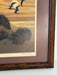Vintage Signed Framed Matted Mid Century Style Silkscreen or Serigraph Print "Along the Beach" by Walter Blount Coastal Scene with Birds
