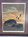 Vintage Signed Framed Matted Mid Century Style Silkscreen or Serigraph Print "Along the Beach" by Walter Blount Coastal Scene with Birds