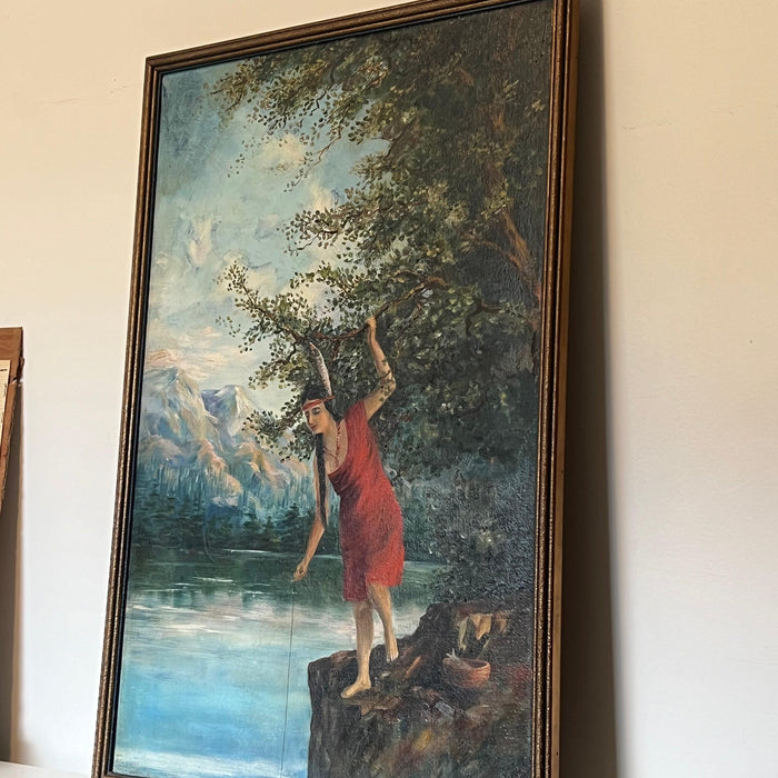 Vintage Signed Framed Scenic 1921 Painting.( online purchase only)