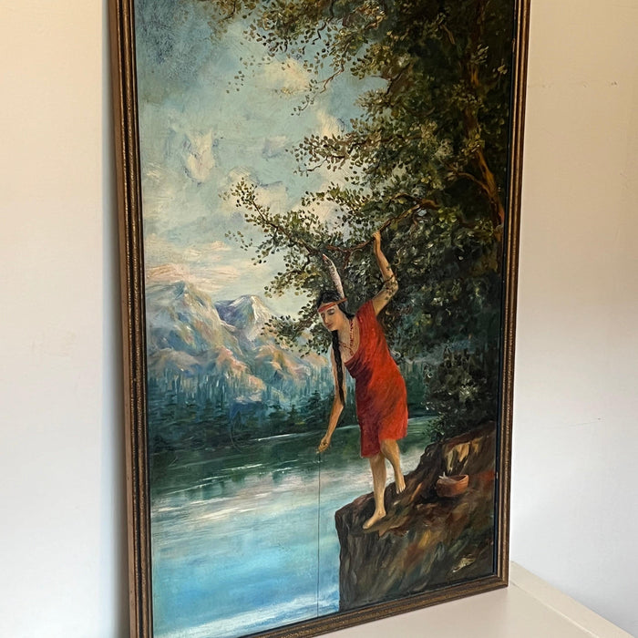 Vintage Signed Framed Scenic 1921 Painting.( online purchase only)