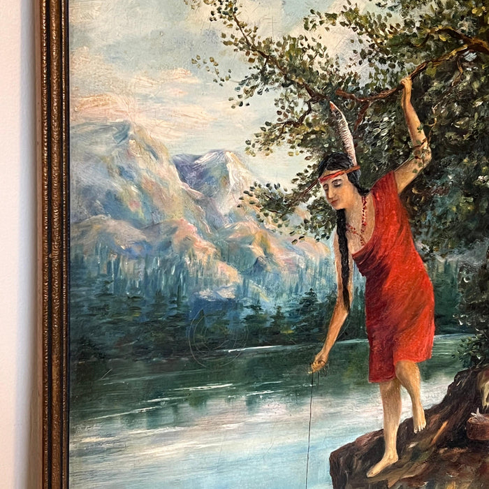 Vintage Signed Framed Scenic 1921 Painting.( online purchase only)