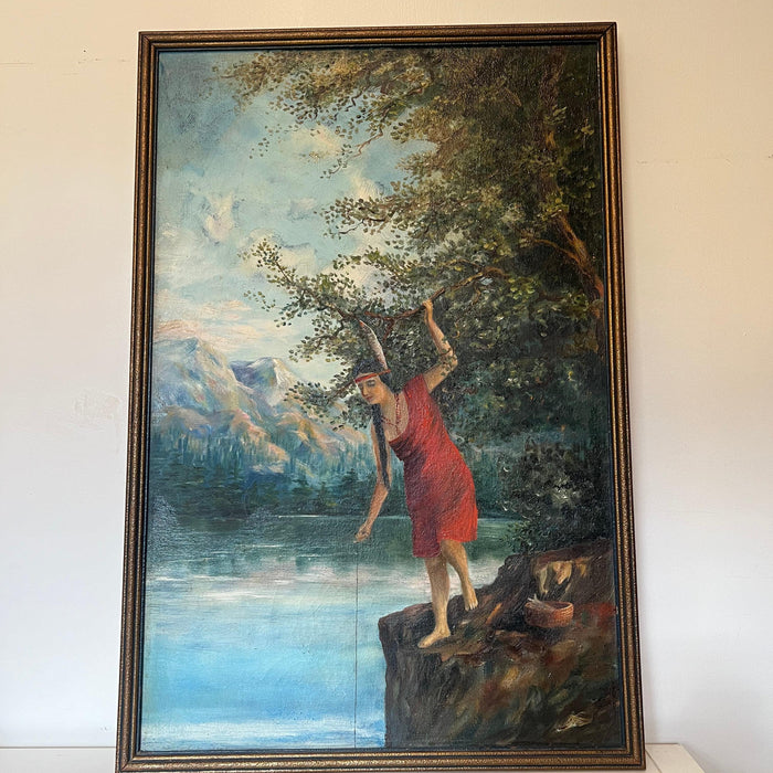 Vintage Signed Framed Scenic 1921 Painting.( online purchase only)