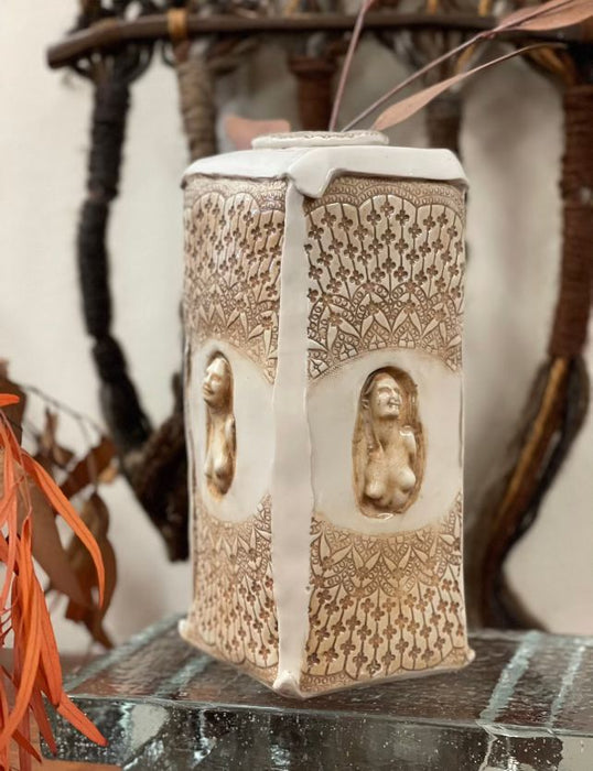 Vintage Signed Mid Century Modern Studio Pottery Vase (Available by online purchase only)