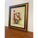Vintage Signed Original Floral Painting in Wood Frame