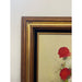 Vintage Signed Original Floral Painting in Wood Frame