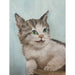 Vintage Signed Original Painting of Kittens in a Basket