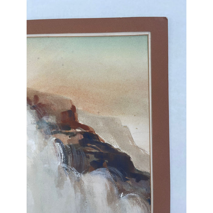 Vintage Signed Waterfall and Hunter Landscape Artwork