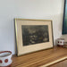 Vintage Signed and Framed Etching Print by Suzanne Rauacher of Abstract Sailboats.