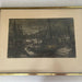 Vintage Signed and Framed Etching Print by Suzanne Rauacher of Abstract Sailboats.