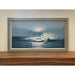 Vintage Signed and Framed Original Painting of Seascape With Waves on Canvas