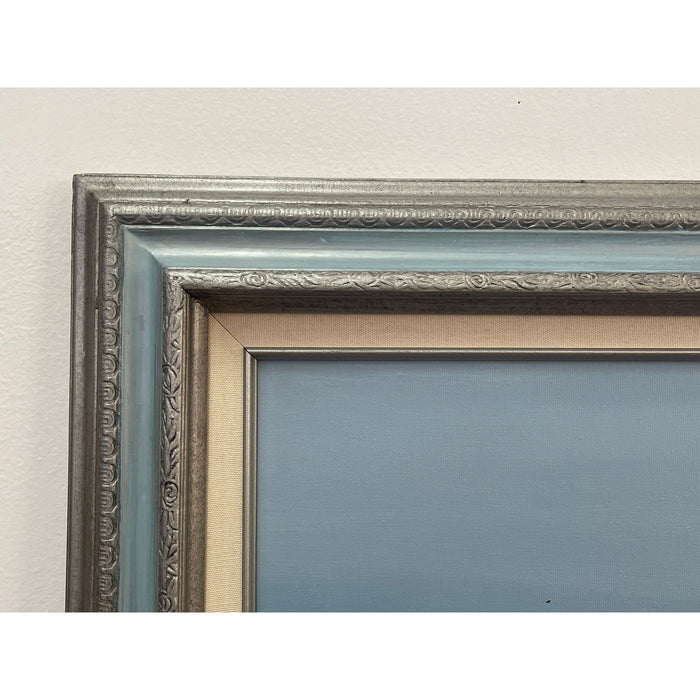 Vintage Signed and Framed Original Painting of Seascape With Waves on Canvas