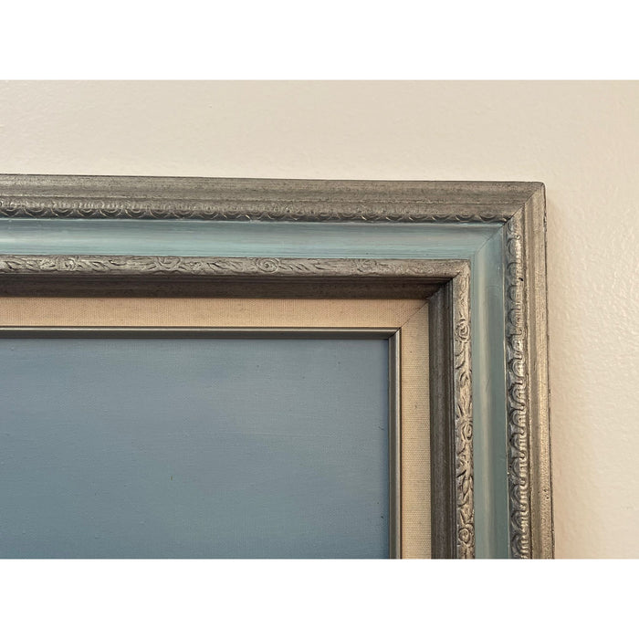 Vintage Signed and Framed Original Painting of Seascape With Waves on Canvas
