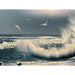 Vintage Signed and Framed Original Painting of Seascape With Waves on Canvas