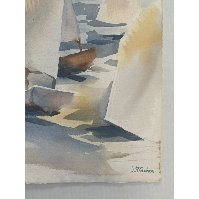 Vintage Signed and Numbered Abstract Nautical Artwork