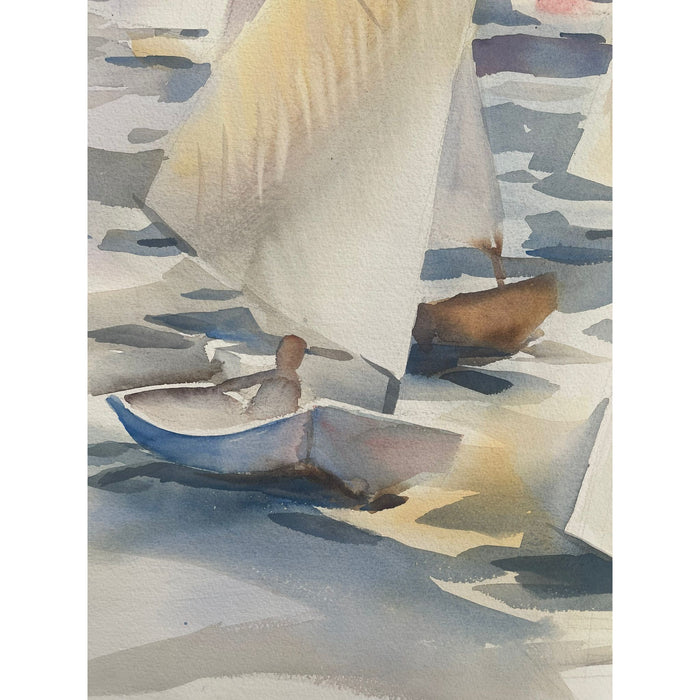 Vintage Signed and Numbered Abstract Nautical Artwork