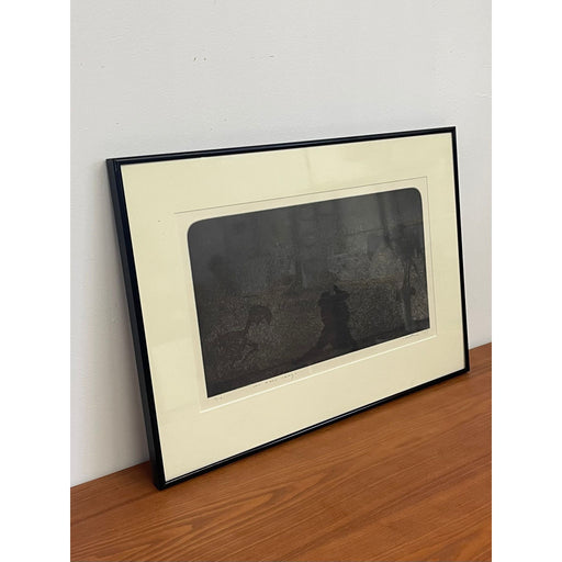 Vintage Signed and Numbered Print Titled “ the Dark Tango “ Within Black Frame