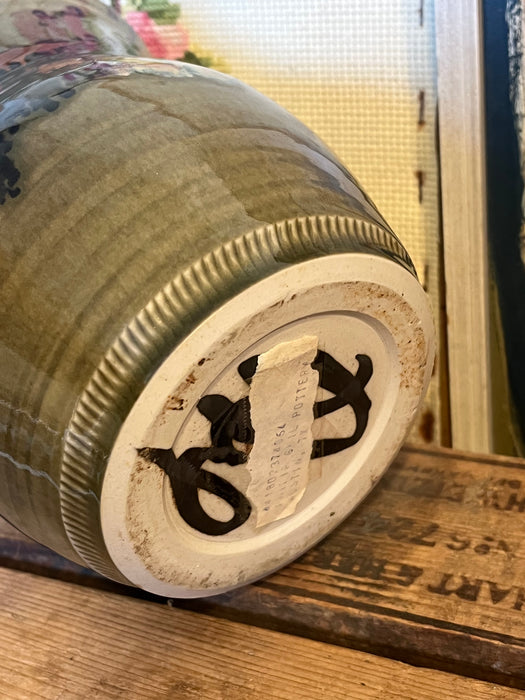 Vintage Signed handmade mid century modern pottery with unique glaze.(Available by online purchase only)