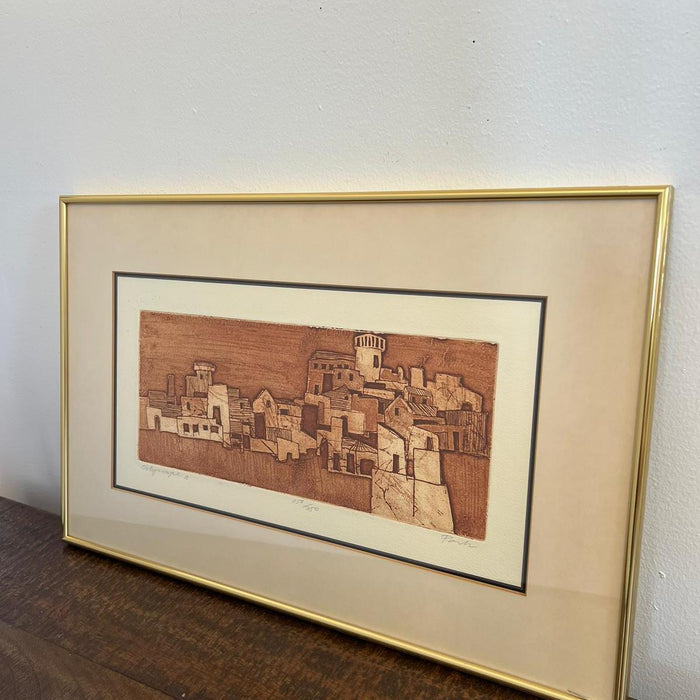Vintage Signed,numbered and framed Soicher Marin Inc Cityscape 11 print by David Park.