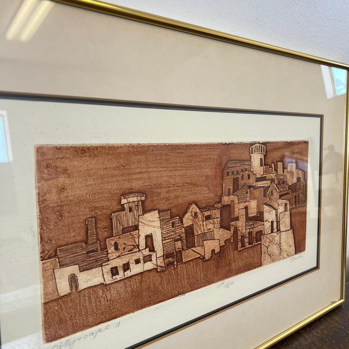 Vintage Signed,numbered and framed Soicher Marin Inc Cityscape 11 print by David Park.