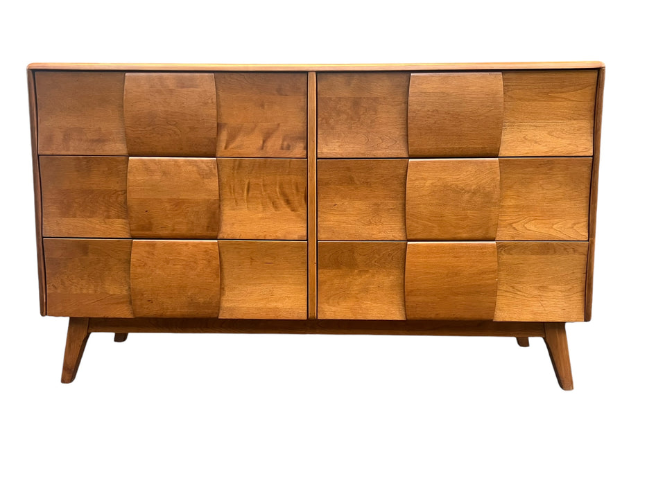 Vintage Solid Maple Mid Century Modern Heywood Wakefield 6 Drawer Dresser (Available by Online Purchase Only)
