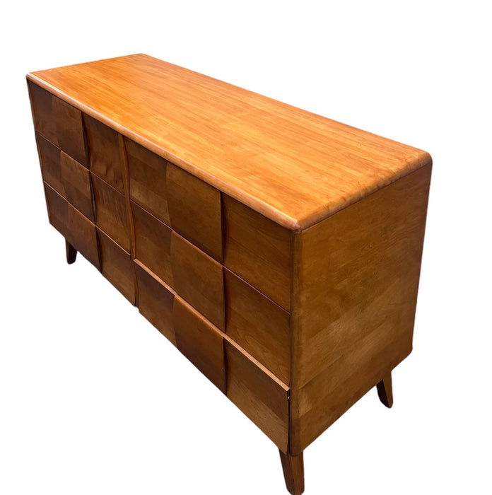 Vintage Solid Maple Mid Century Modern Heywood Wakefield 6 Drawer Dresser (Available by Online Purchase Only)