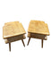 Vintage Solid Wood Maple Mid Century Modern End Table Set by Heywood Wakefield Original Finish