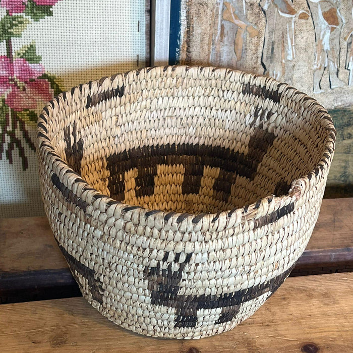 Vintage Southwest Pueblo mid Century Modern style planter Basket (online purchase only)