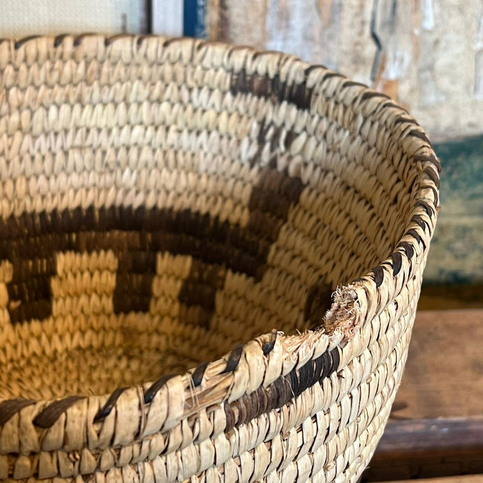 Vintage Southwest Pueblo mid Century Modern style planter Basket (online purchase only)